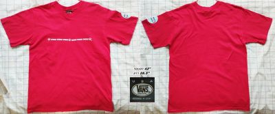 เสื้อยืดผู้ชาย VANS U.S.A.เสื้อยืด -สีแดงไซส์ 42"ของแท้(สภาพเหมือนใหม่ ไม่ผ่านการใช้งาน)