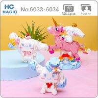 Gejia Animal World Crown King Dog Rainbow Horse Hat Pet Balloon DIY Mini Diamond Blocks Bricks Building Toy for Children no Box