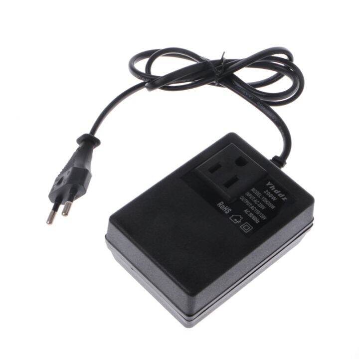 200W AC 220V to 110V Step Down Transformer Convert Travel Power EU Plug Adapter Lazada.co.th