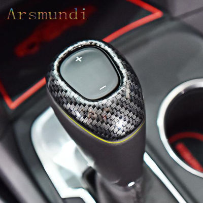 For Chevrolet Equinox 2018-2021 Carbon fiber Grain Gear Shift Knob Cover Trim CAR accessories