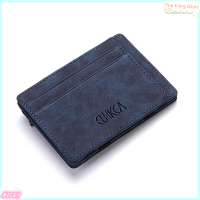 [The King Glory] ผู้ชายใหม่ชาย PU หนังขนาดเล็ก Magic Wallet ซิปเหรียญธนาคารผู้ถือบัตร