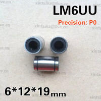 [LM6UU-P0]10ชิ้นจัดส่งฟรีโครเมี่ยมเหล็ก Gcr15เหล็กเชิงเส้นแบริ่ง LM6UU LB6UU SDM6UU แบริ่งเชิงเส้น6มิลลิเมตร * 12มิลลิเมตร * 19มิลลิเมตร