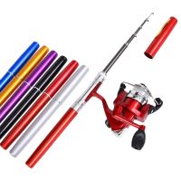 ETX1/set Outdoor Portable Mini Pen Fishing Rod Telescopic Pocket Pen Fishing Rod Mini Fishing Pole Fishing Accessories