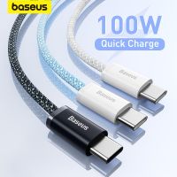 Baseus 100W USB C Cable USB C To USB Type C Cable For Macbook Pro ipad PD Fast Charger Cord Type-c Cable For Xiaomi  Samsung Wall Chargers