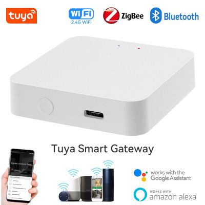 Tuya ZigBee Gateway Hub Multi-mode WiFi Bluetooth Mesh Zigbee Gateway Sensor Smart Life Control Work With Alexa And Google Home Household Security Sys