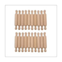 20PCS Mini Rolling Pins for Crafts  Small Wooden Dough Roller for Children in the Kitchen Baking Wooden Tiered Tray Bread  Cake Cookie Accessories