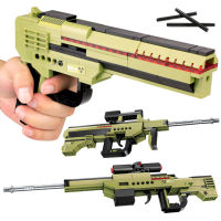 Three Modes Technical Model Building Blocks Set Assembly DIY Weapon Shooting Game Bricks City Toys for Children Boys