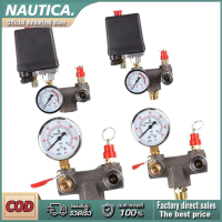 คอมเพรสเซอร์แอร์สวิตช์ควบคุมความดันวาล์ว Manifold Regulator ควบคุมความดัน 90-120psi พร้อมบรรเทา ใช้กับท่อน้ำอัตโนมัติ ทนทานและง่ายต่อการใช้งาน