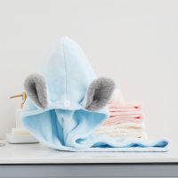 2021 New Product Cute Coral Velvet Cartoon Rabbit Ears Water-Absorbing Tower-Shaped Dry Hair Cap And Head Wrap Bath Towel