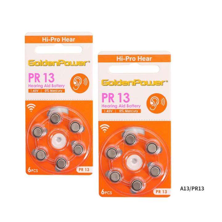 best-value-for-money-6-pcs-a13เครื่องช่วยฟังแบตเตอรี่ขนาด13แบตเตอรี่-a13-pr13เครื่องช่วยฟังอุปกรณ์ช่วยเหลือ-professional-เครื่องช่วยฟังแบตเตอรี่