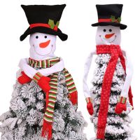 Snowman Tree Topper สำหรับตกแต่งต้นคริสต์มาสเดสก์ท็อปเครื่องประดับคริสต์มาส