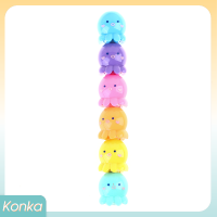 ✨ Konka ชุดปากกามาร์กเกอร์เรืองแสงปลาหมึก5สีปากกาไฮไลท์ปากกาไฮไลต์การวาดภาพ