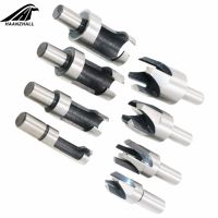 HH-DDPJ8pcs 5/8" 1/2" 3/8" 1/4" Carbon Steel Wood Plug Hole Cutter Drill Bit Set 10mm Shank 6/10/13/16 Mm