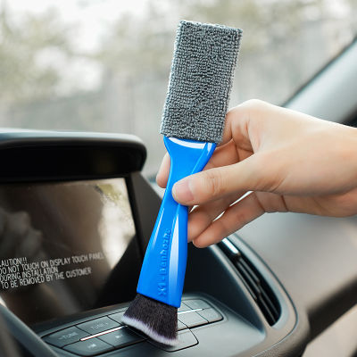 2Pcs Car Detailing Brush ภายในเครื่องปรับอากาศ Outlet แปรงทำความสะอาด Dashboard คีย์บอร์ด Dust Sweeping Tool อุปกรณ์เสริมอัตโนมัติ