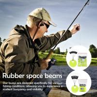 Float Fishing Beads Portable Round Fishing Floats Reusable Fishing Float Stops Rubber Bead Multifunctional Rubber Fishing Bobber Beads Stopper for Fishing apposite