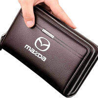 ที่ใส่การ์ดขนาดเล็ก Dompet Koin 100% กระเป๋าใส่เงินของผู้ชายหนังแท้สำหรับ Mazda 2 3 6 323 CX3 CX5 CX8 CX30 BT50 Pro