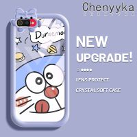 เคส Chenyyyka สำหรับ Realme C2 C2S เคส A1K OPPO ลายการ์ตูนน่ารักโดราเอมอนมอนมอนมอนสเตอร์ตัวเล็กรูปโบว์นต์นิ่มกันกระแทกเคสโทรศัพท์โปร่งใสฝาครอบป้องกันเลนส์กล้องถ่ายรูป TPU ซิลิกาเจล