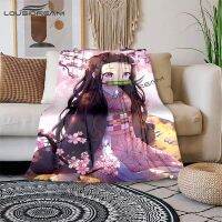 Nezuko Demon Slayer Anime Blanket Cartoon HD Double Mattress Aldult Sofa Bed Set Linen for Children CoversBedding Blankets Gifts