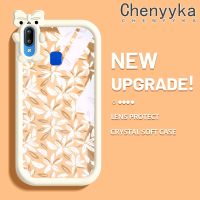 เคส Chenyyka สำหรับ VIVO Y91เคส Y95 Y91i การ์ตูนแฟชั่นดอกไม้สีสันสดใสเคสโทรศัพท์กันกระแทกแบบใสนิ่มป้องกันเลนส์กล้องลายสัตว์ประหลาดน้อยน่ารักเคสซิลิโคนโปร่งใส