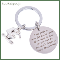 tuokaiguoji พวงกุญแจ graduation Take Pride ในพวงกุญแจ stainless STEEL Graduate gifts 2019