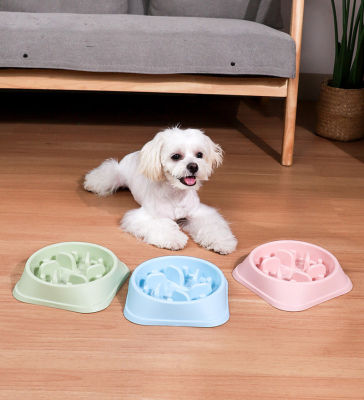 Exquisite Dog Feeders Plastic Slow Feeder Dog Bowls Non-slip Dog Bowls Slow Food Feeding Bowl Large Breed Slow Feeder