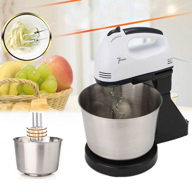 Scarlett 7 Speed Hand Mixer with Stand Mixer With Stainless Steel Bowl