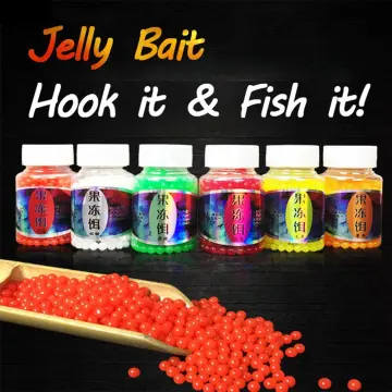 100-200-500pcs /Bottle 7mm Soft Fishing Jelly Bait Carp Fake Fish Egg Lure