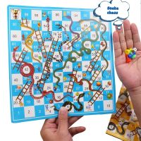 Educational Board Game Snake Ladder Flight Chess Toys Kids Parent-child Interactive Family Party Games Snakes Ladders Toy