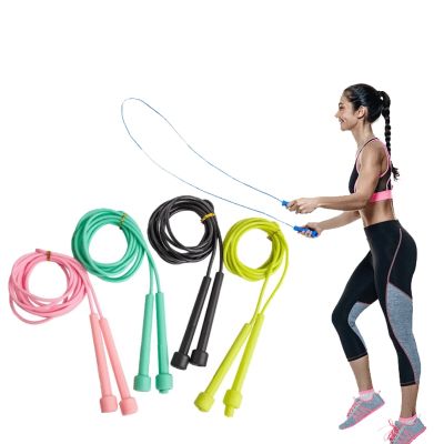 (JIE YUAN)เชือกกระโดดแบบเร็วสำหรับผู้ชายผู้หญิง,เชือกกระโดดแบบมืออาชีพเชือกกระโดดทำจาก PVC อุปกรณ์ออกกำลังกายแบบปรับได้ฝึกกล้ามเนื้อชกมวย