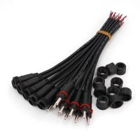 10Pairs Small Size Waterproof 3.5 X 1.35mm DC Power 24AWG 20cm Male and Female Cable Connector Wires  Leads Adapters