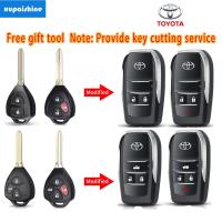 【 Xps】สำหรับ Toyota Rav4 Camry Hiac Corolla Key Shell Blade 2/3/4ปุ่มดัดแปลง Flip Remote Key Case