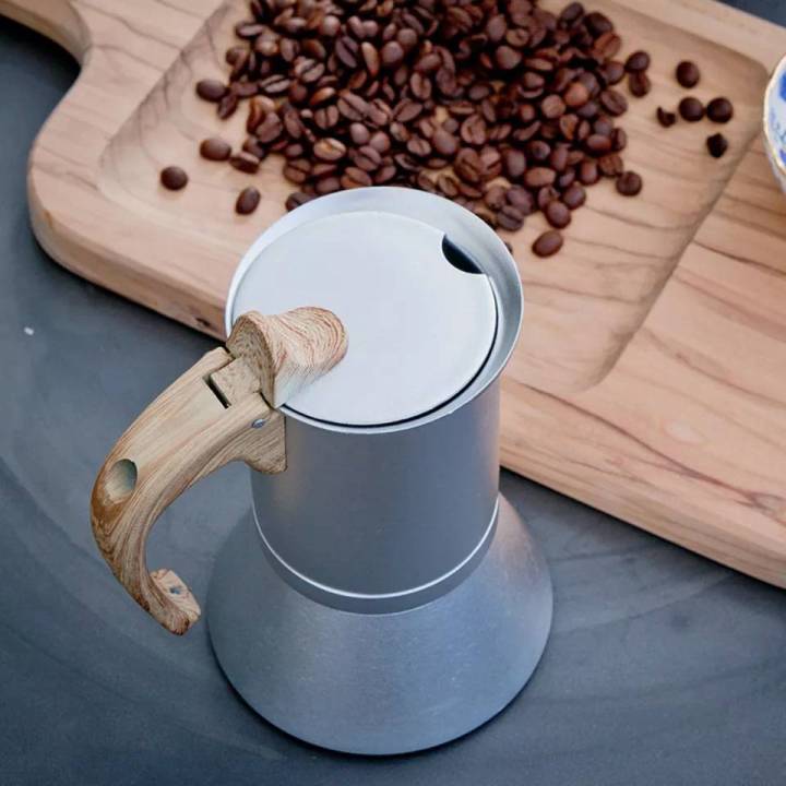 มอคค่าพอท-หม้อชงกาแฟ-มอคค่าพอท-ด้ามไม้-150ml-moka-pot-มอคค่า-พ็อต-กาต้มกาแฟสด-หม้อชงกาแฟ-สินค้าพร้อมส่ง