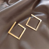 Hot Trendy Square Earrings Irregular Stud Earrings New Exaggerated Cold Wind Fashion Earring for Women Statement Accessories