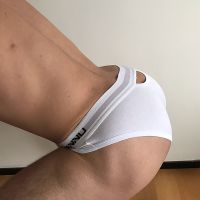 【YF】❐◐  Low Waist Underpants Men Briefs Cotton Cueca Tanga Homme Elasticity Hollow Breathable Dry