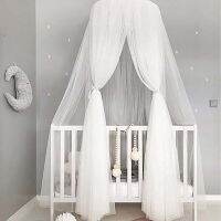 【LZ】☾  New Baby Lace Crib Tent Round Dome Hanging Curtain Mosquito Net Kids Room Decor