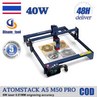 ?【รับประกัน 5 ปี】ATOMSTACK A5 M50 40W เครื่องแกะสลัก เครื่องแกะสลักเลเซอร์ สามารถสลักพลาสติก ไม้ สแตนเลส อะคริลิค ดาวน์โหลดโปรแกรมฟรี Laser Engraver