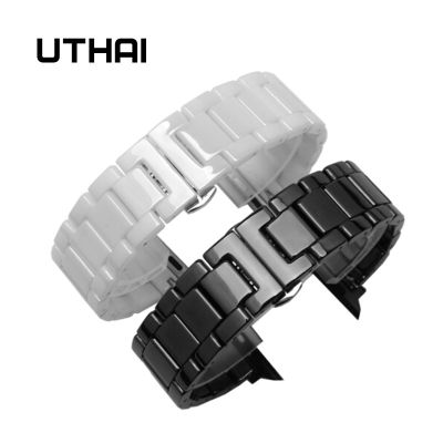 UTHAI A07 Ceramic Strap Band for apple Watch 38mm44mm bracelet belt watchband apple watch series 4 3 5 SE 6 7