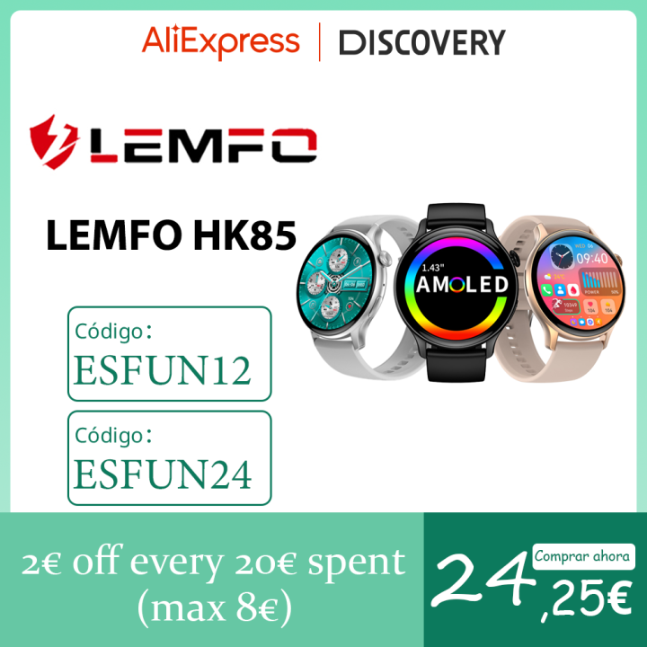 Lemfo Smart Watch Hk Smartwatch Men Women Amoled Screen World Clock