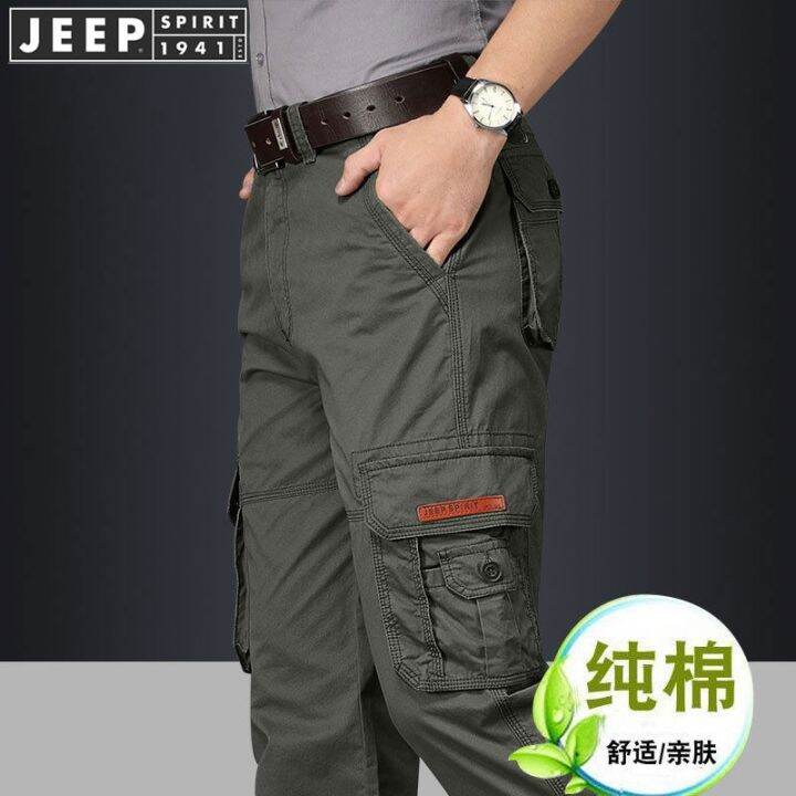 jeep-overalls-mens-loose-straight-spring-and-summer-thin-large-size-outdoor-multi-pocket-cotton-spring-and-autumn-casual-pants