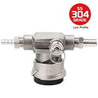 Low Profile "S" System Keg Coupler, European Sankey Keg "S" Type Couplers with Lever Handle Homebrewing Kegerator Dispenser