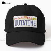 [Hana Clothing Store] Outatime Delorean Time Machine California ป้ายทะเบียน Dad Hat หมวกเบสบอลที่กำหนดเองกลางแจ้ง Simple Vintag Visor หมวกลำลอง