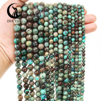 Zhe Ying ขายส่ง 6/8/10 มม.สร้อยข้อมือลูกปัด Chrysocolla รอบหินธรรมชาติ Healing คริสตัลอัญมณี Chrysocolla ลูกปัดสำหรับเครื่องประดับทำ