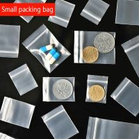 Thickened small transparent plastic packaging bag Earrings Jewelry Mini cute trial food sealing mouth sample self sealing bag Food Storage  Dispensers