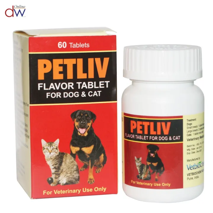 \kPetliv Flavor Tablet Appetite Stimulant and Liver Care Digestion for Dog & Cat 60 Tablets