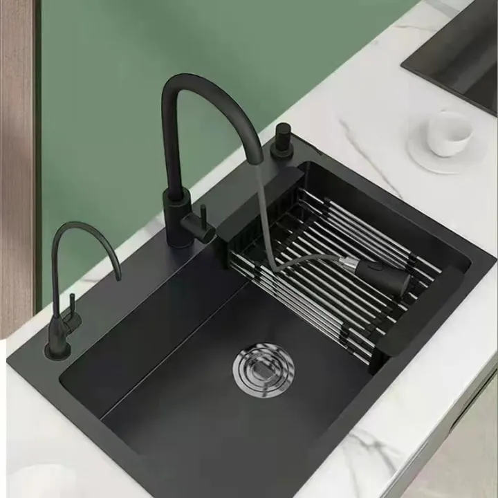 Nano Black Stainless Kitchen Sink (Single) High quality kitchen sink