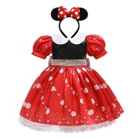 Disney Mickey Baby Girl Princess Dress Baptism Dress for Toddler First Year Birthday Party Wedding Dress Baby Clothes Tutu Gown