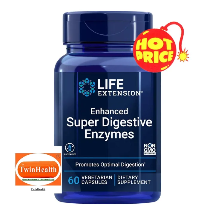 Life Extension Enhanced Super Digestive Enzymes / 60 Vegetarian ...