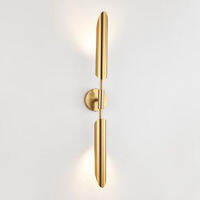 2 pieces Modern LED wall sconce reflect light evision background wall lamp up down bronze golden wall lamp LED for bedroom