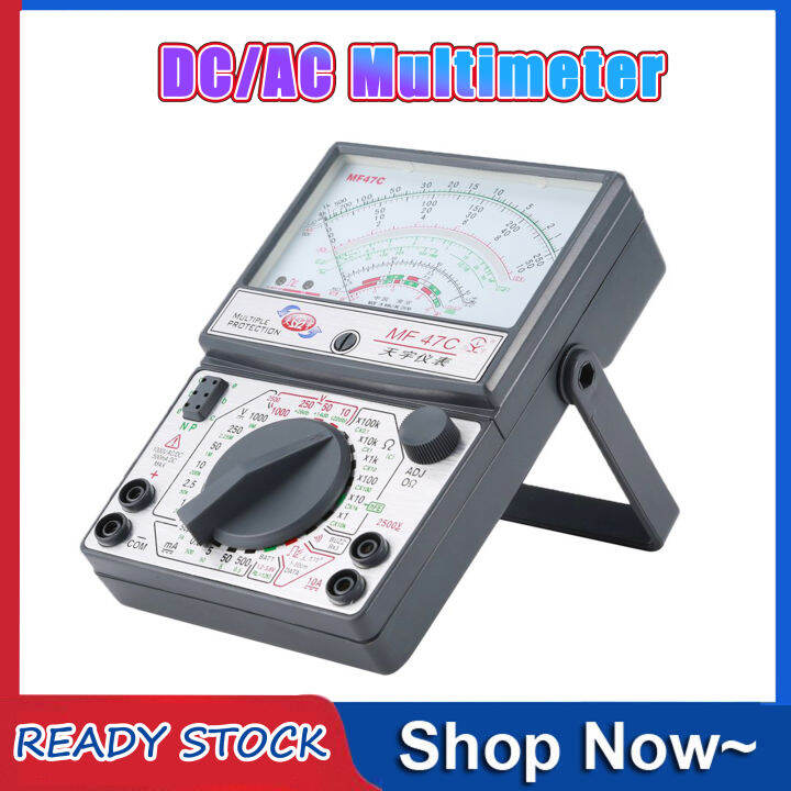 MF-47C Multimeter, DC/AC Voltage Current Meter, Resistance/Capacitance ...