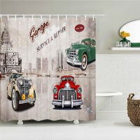 3D European R style Printed Shower Curtain Waterproof Bathroom Curtains Polyester Paris Tower Car Bathtub Screen Home Decor